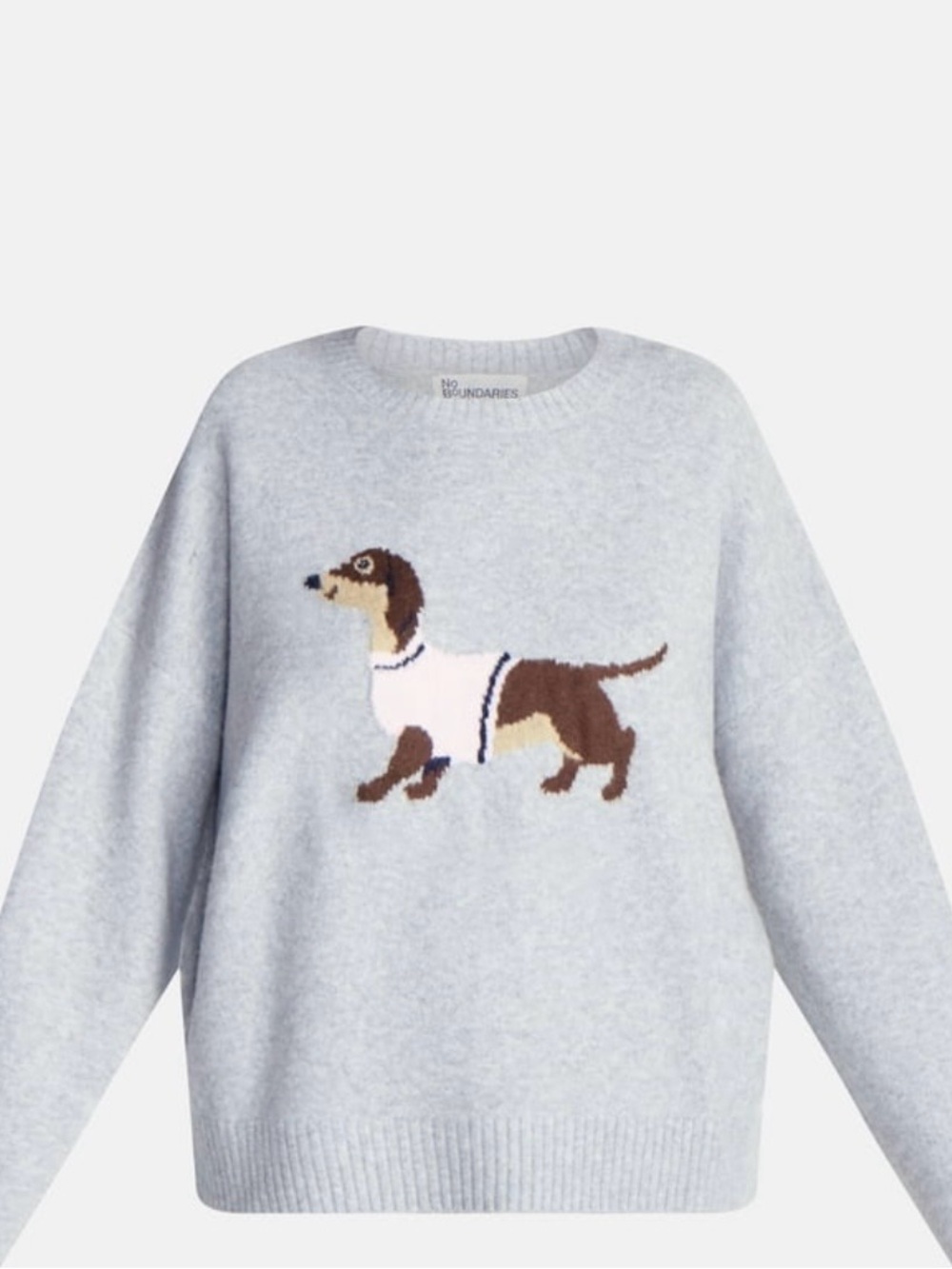 Light Gray Dachshund sweater
